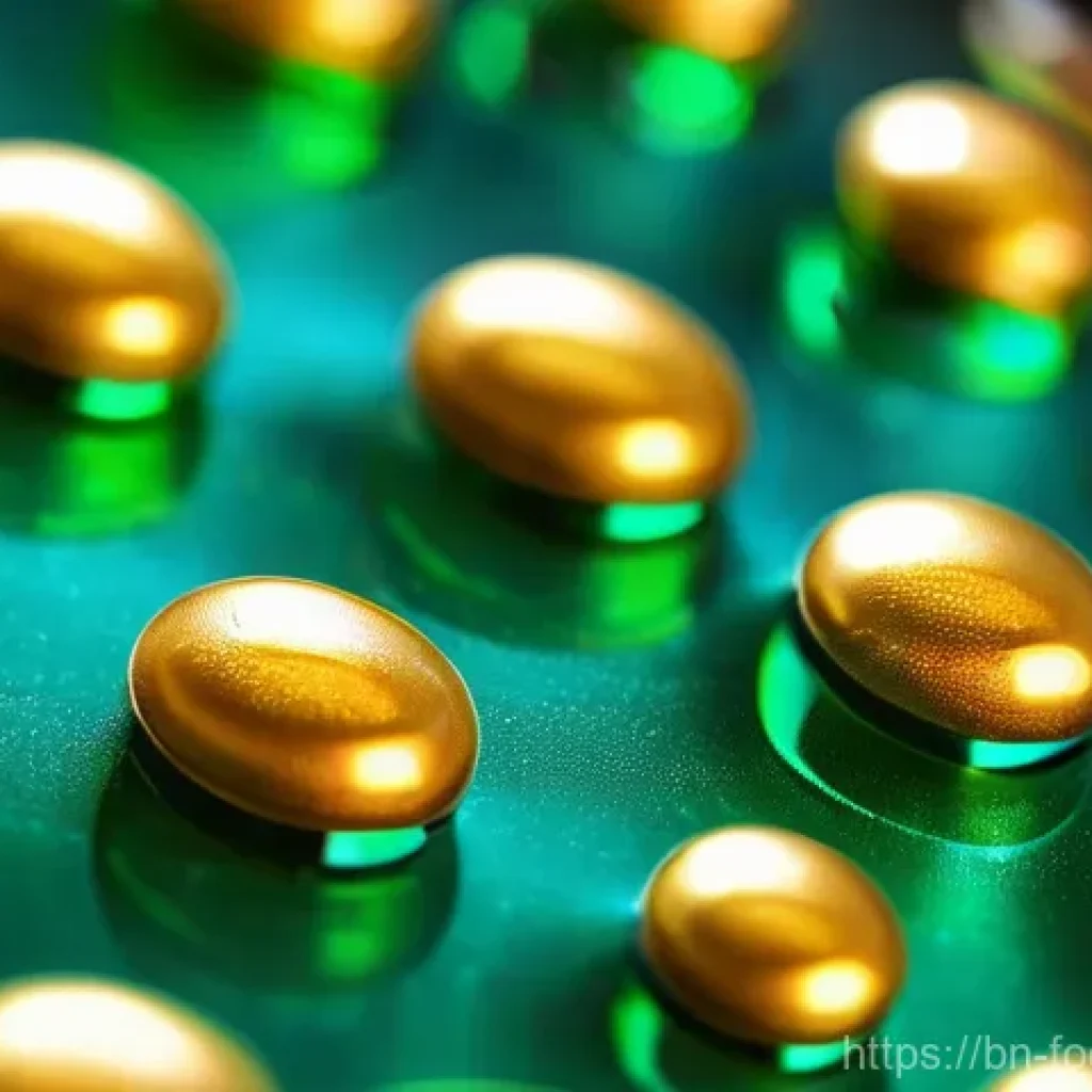 식품 원료의 기능성 증진 기술 - **Microencapsulation: The Nutrient Shield**
    A highly detailed, vibrant macro shot illustrating t...