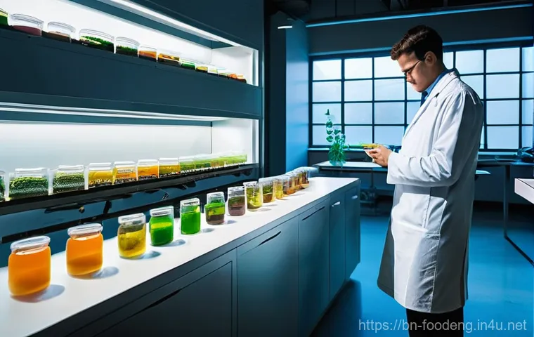 식품 원료의 기능성 증진 기술 - **Microencapsulation: The Nutrient Shield**
    A highly detailed, vibrant macro shot illustrating t...