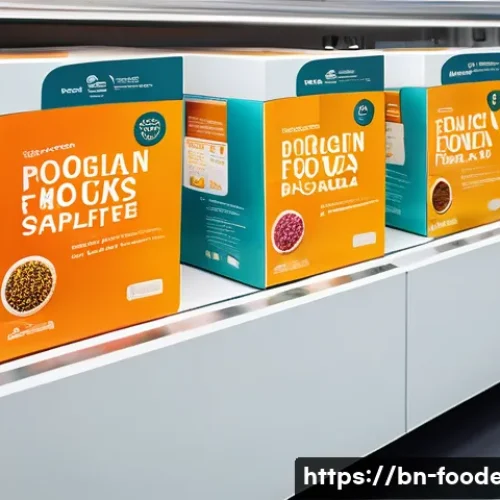 식품 포장 인쇄 기술 - A modern food packaging design studio with digital printing technology in action, vibrant colorful p...