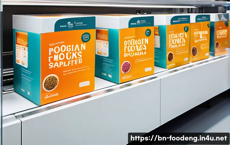 식품 포장 인쇄 기술 - A modern food packaging design studio with digital printing technology in action, vibrant colorful p...